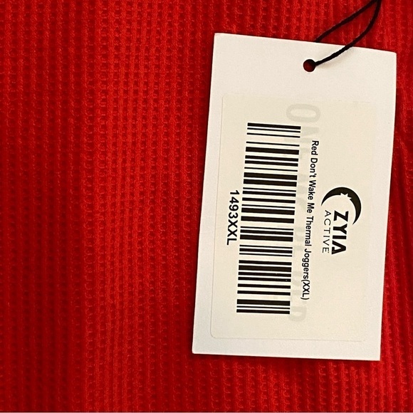 Zyia Active Women’s Red Don't Wake Me Thermal Joggers Size XXL NWT - Picture 8 of 10